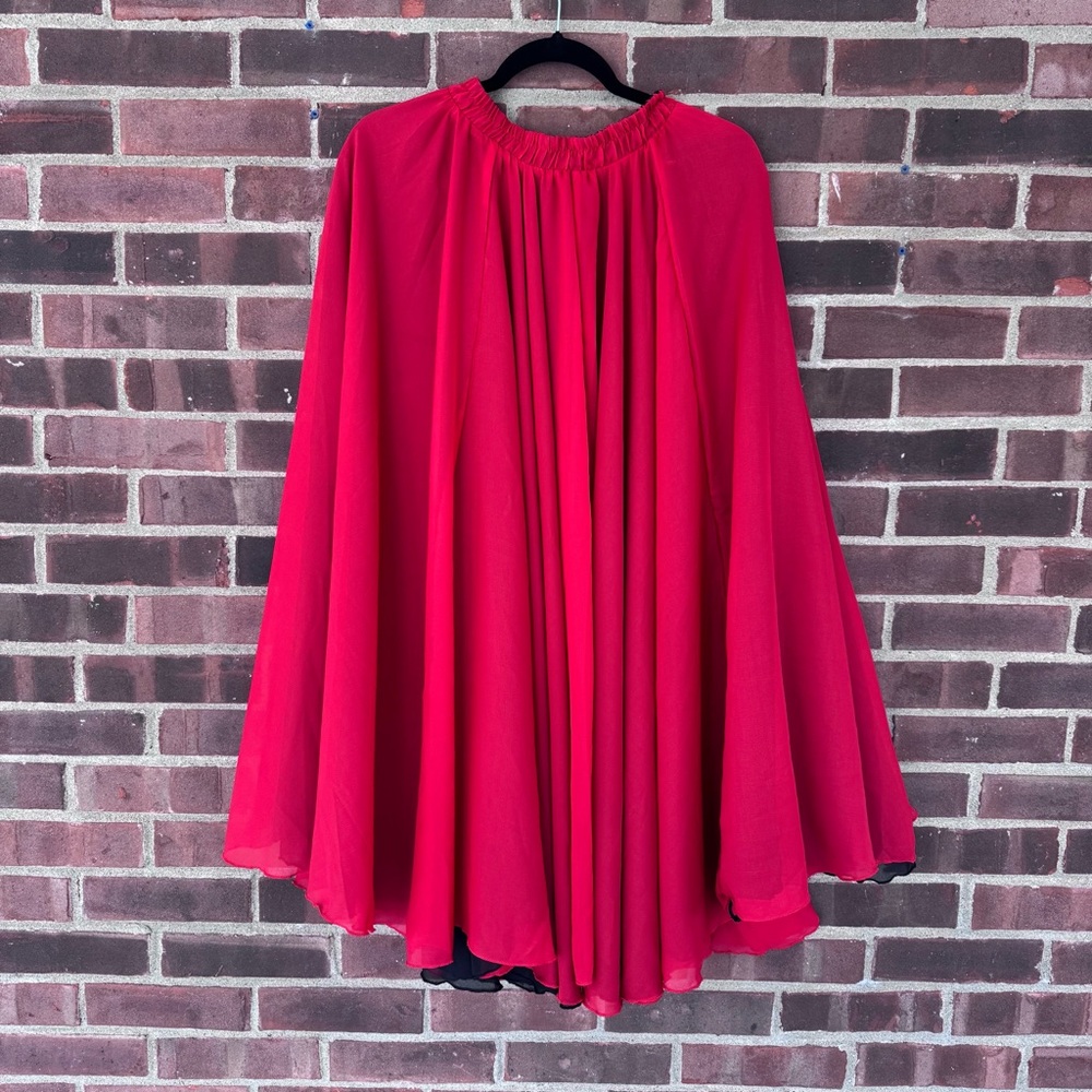 Long Double Sided Dance Skirt 360 Degree Women’s Size Small Elastic Waist